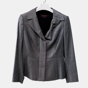 Escada Grey Blazer with Bow Lapel